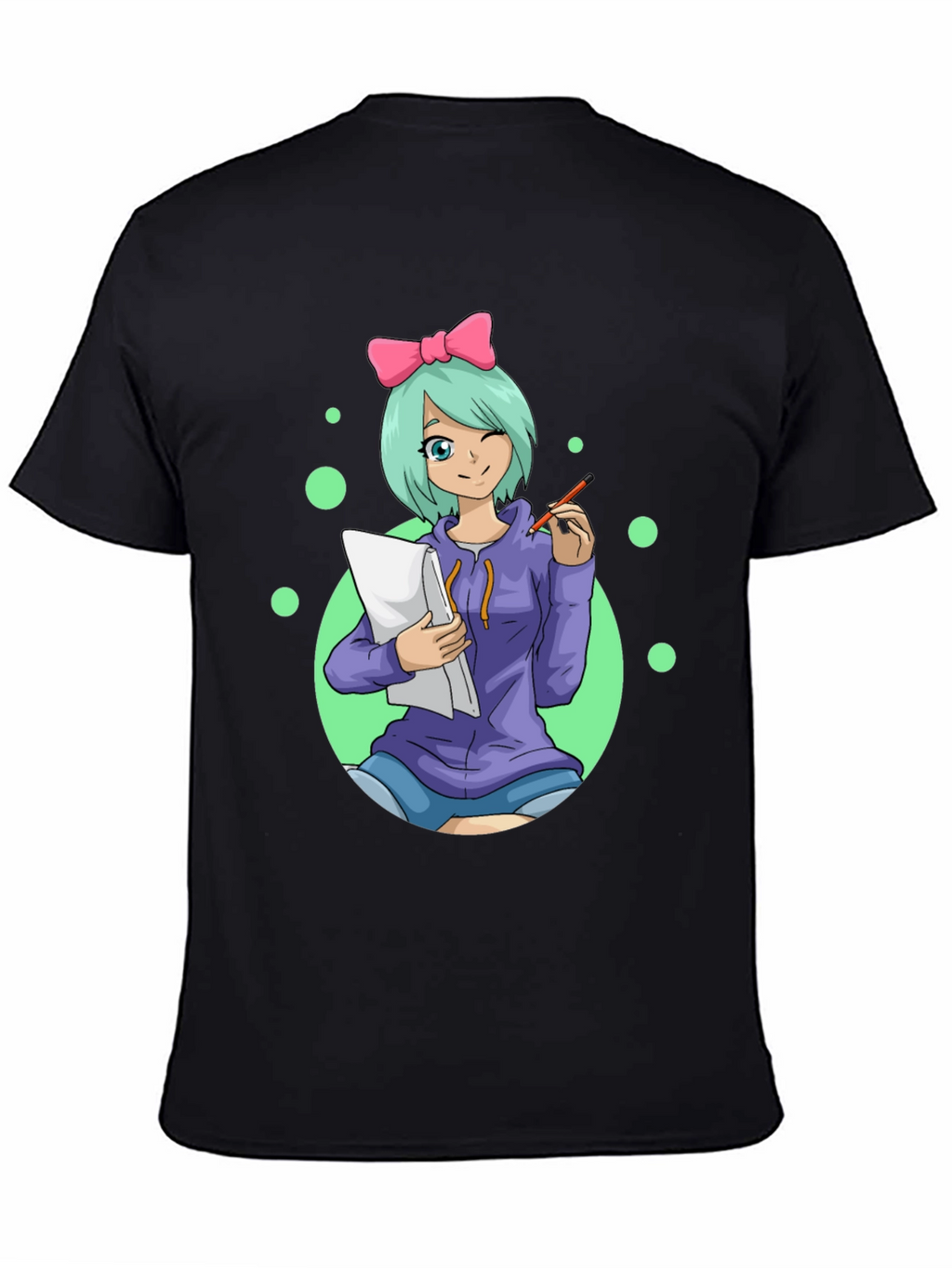 Anime Artist Black T-Shirt