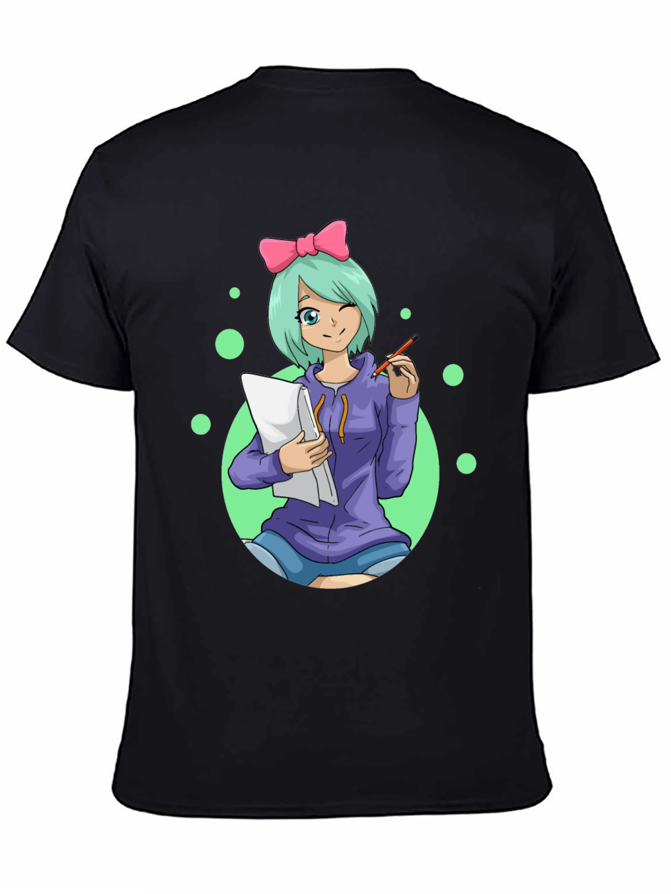 Anime Artist Black T-Shirt