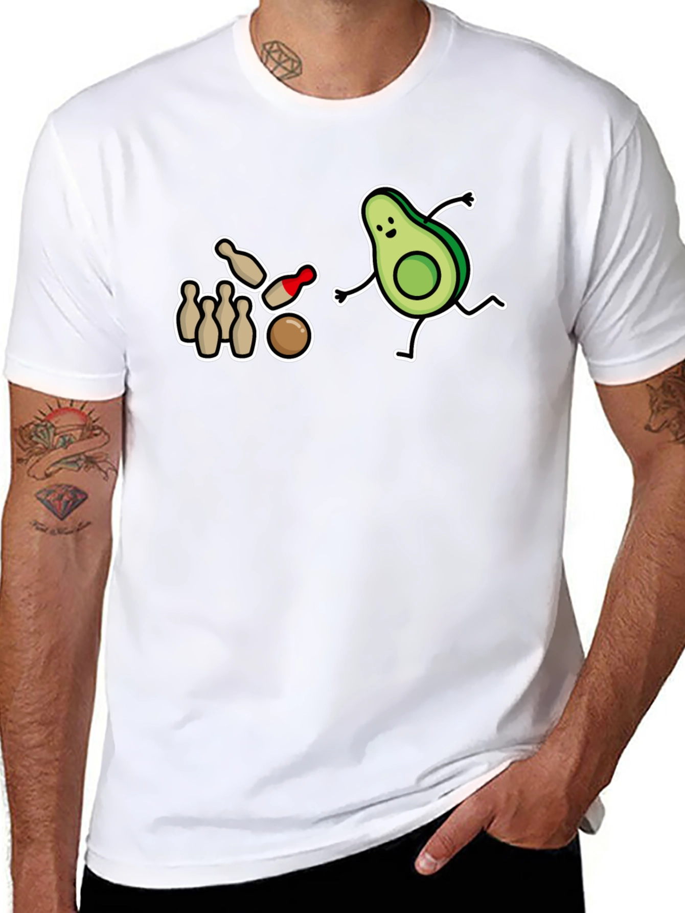 Avocado Bowling Strike T-Shirt