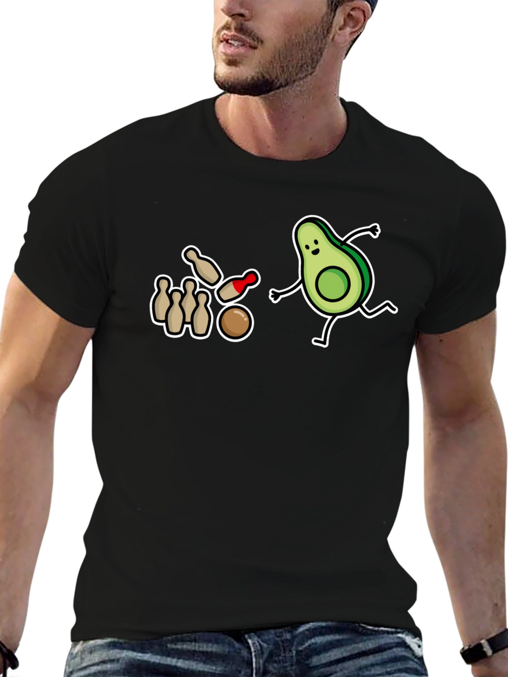 Avocado Bowling Strike T-Shirt