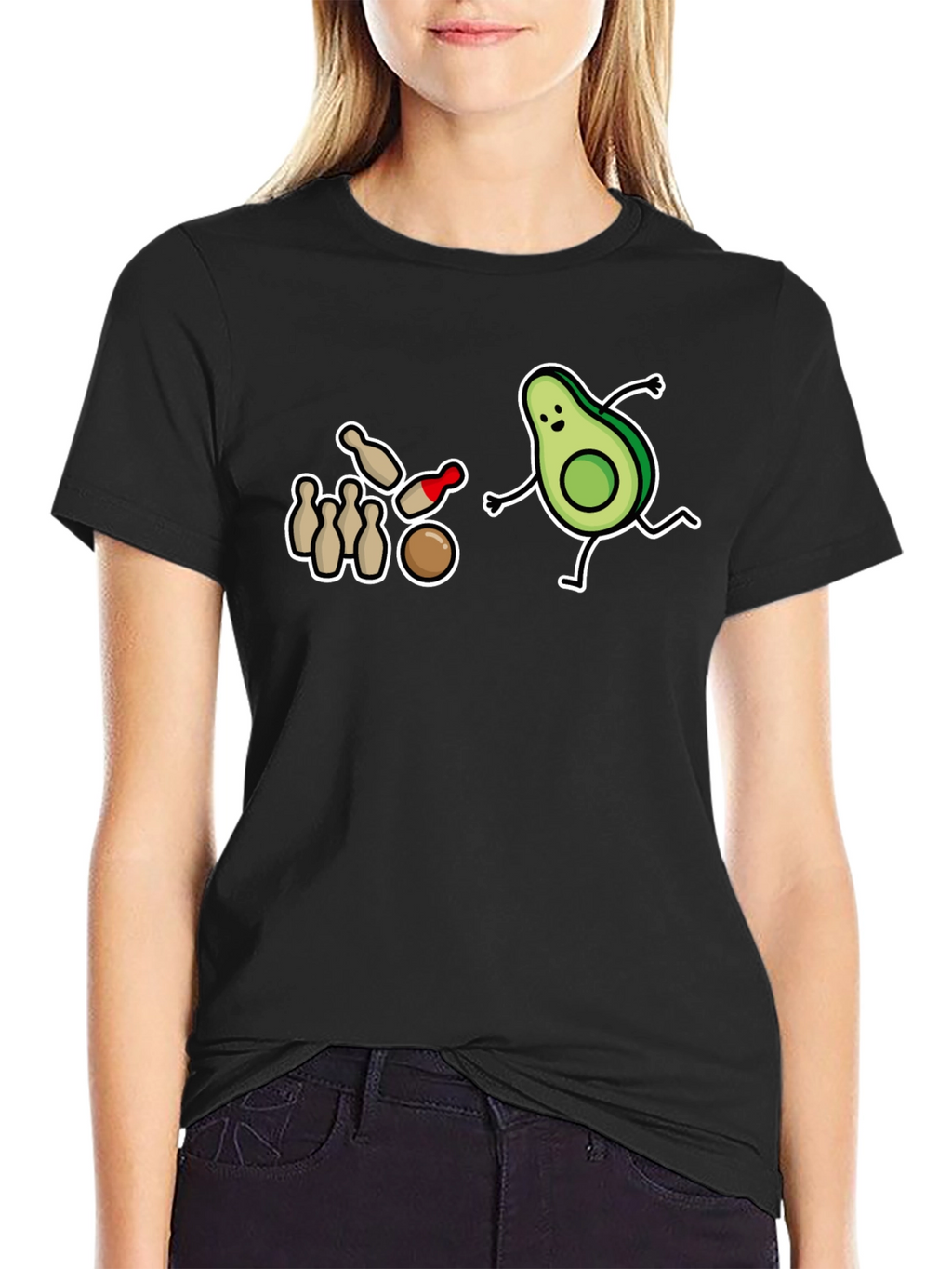 Avocado Bowling Strike T-Shirt