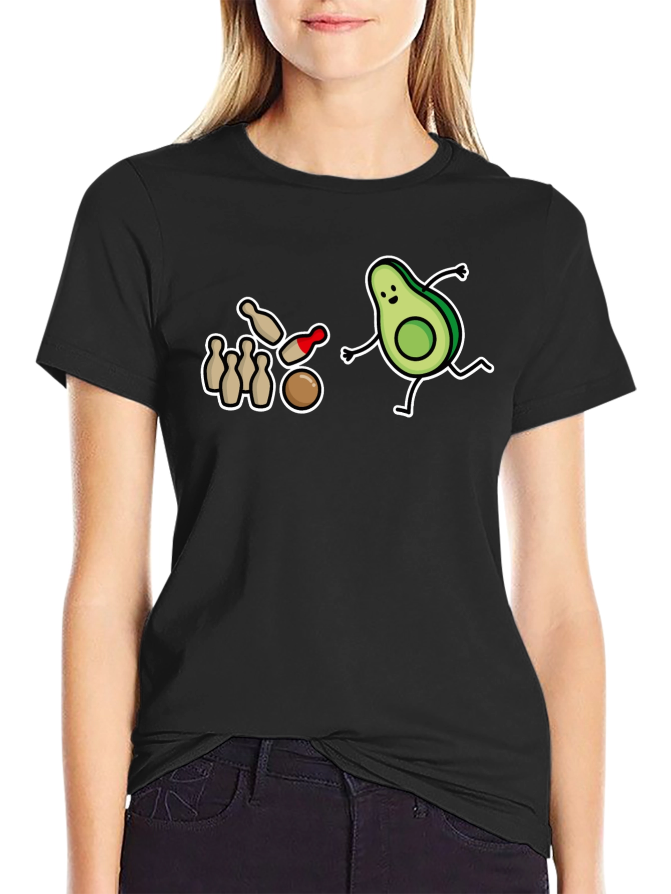 Avocado Bowling Strike T-Shirt