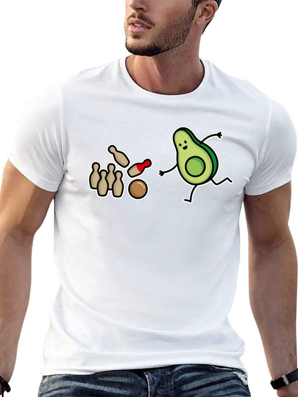 Avocado Bowling Strike T-Shirt