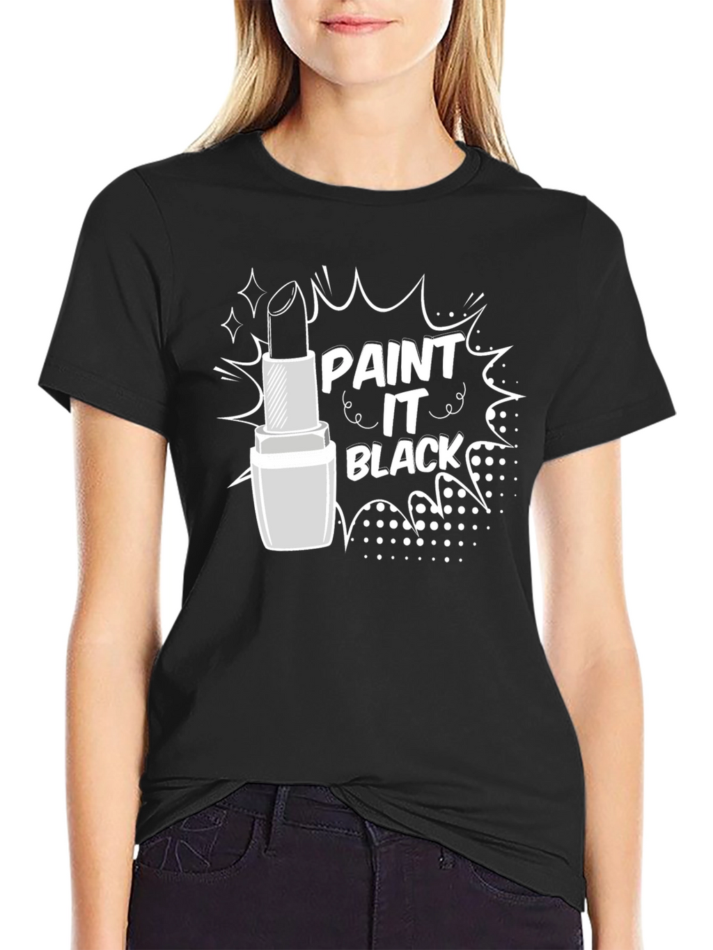 Paint It Black Lipstick Graphic T-Shirt