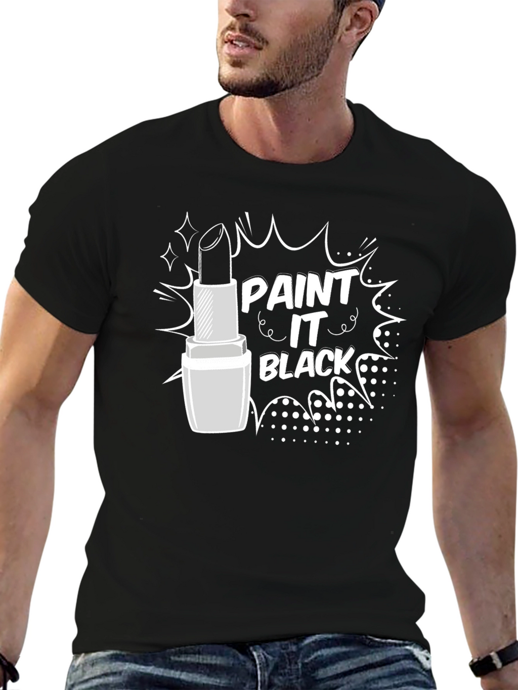 Paint It Black Lipstick Graphic T-Shirt