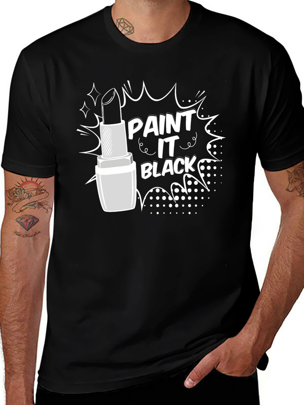 Paint It Black Lipstick Graphic T-Shirt