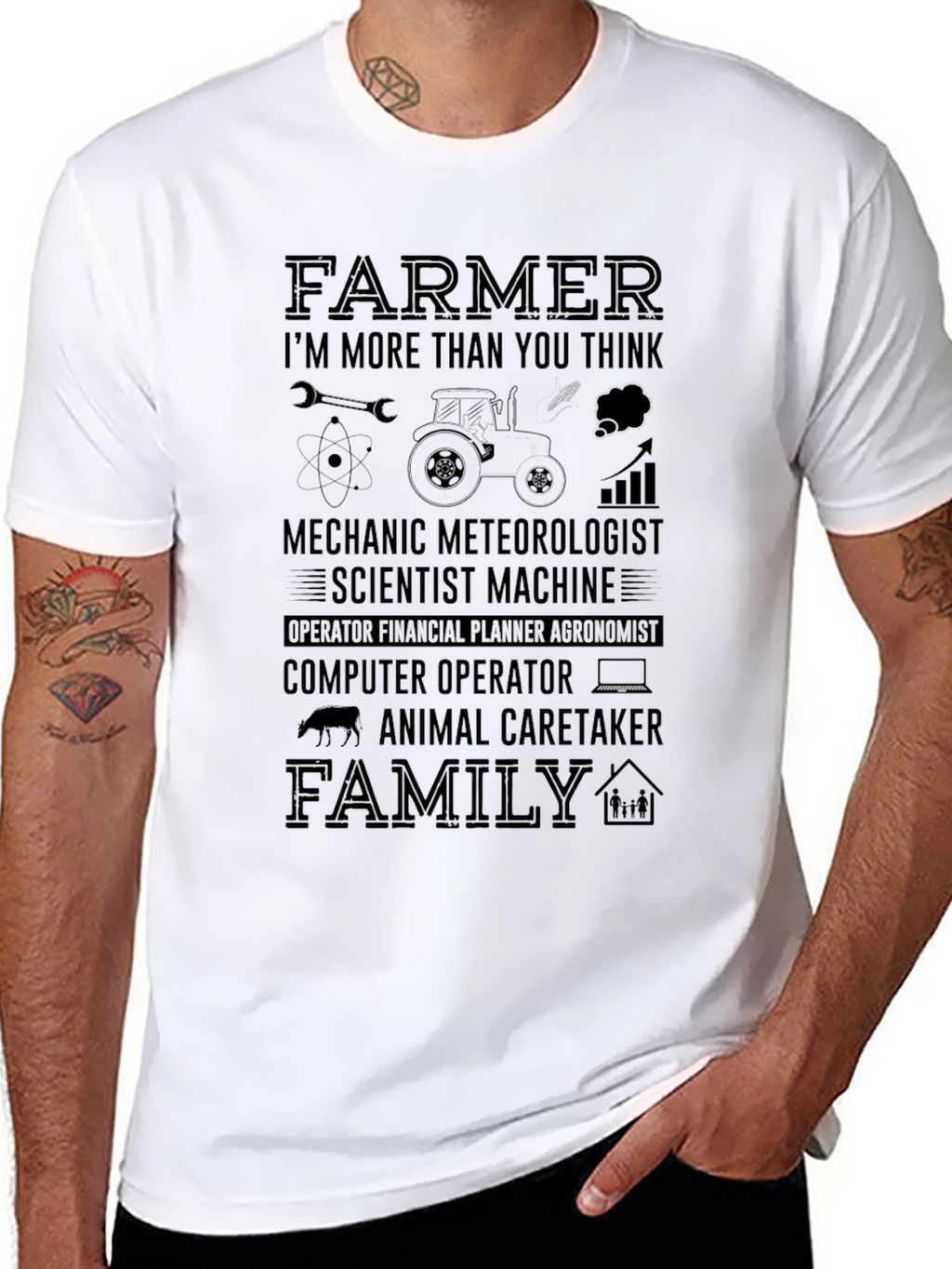 Farmer More Than You Think Black T-Shirt