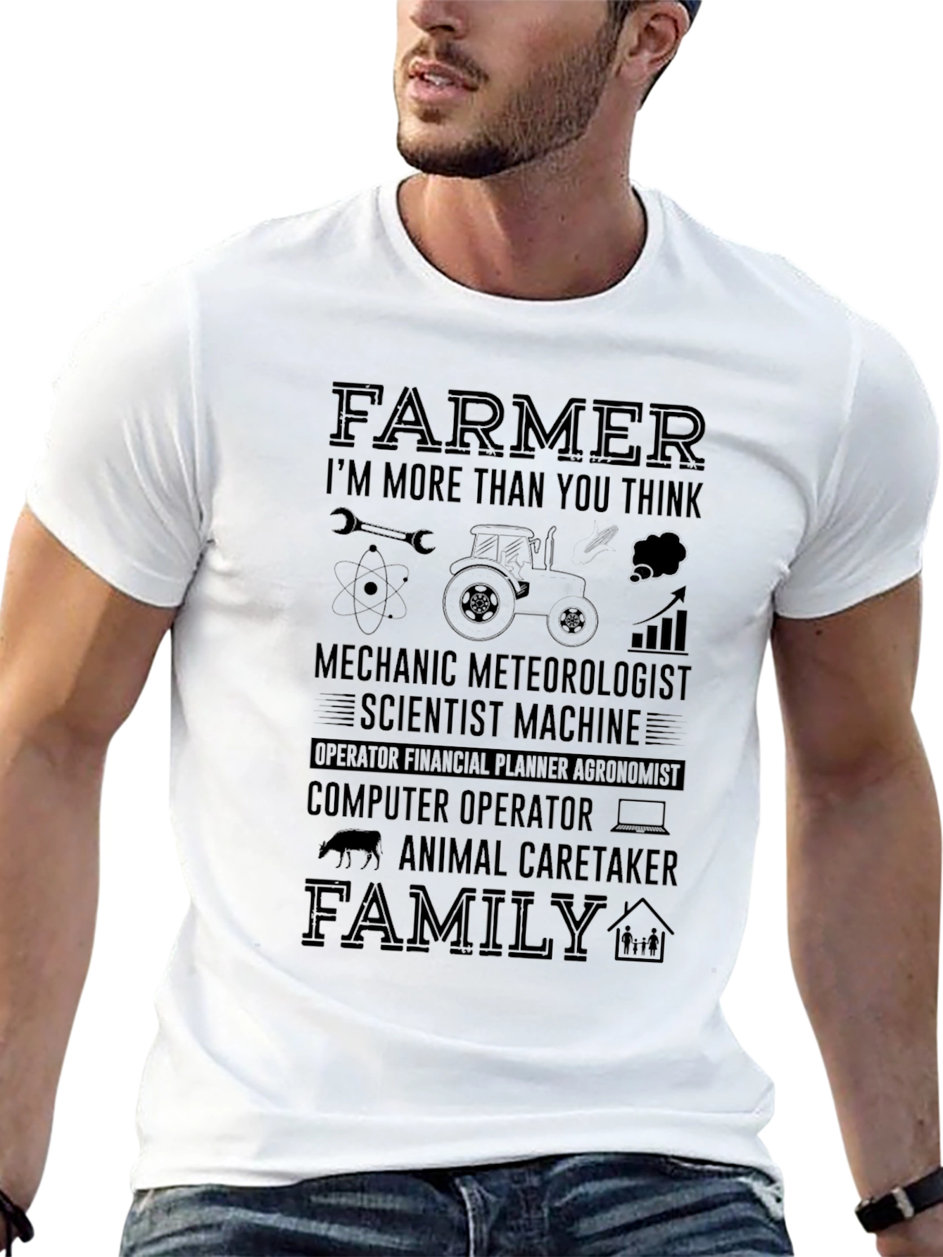 Farmer More Than You Think Black T-Shirt