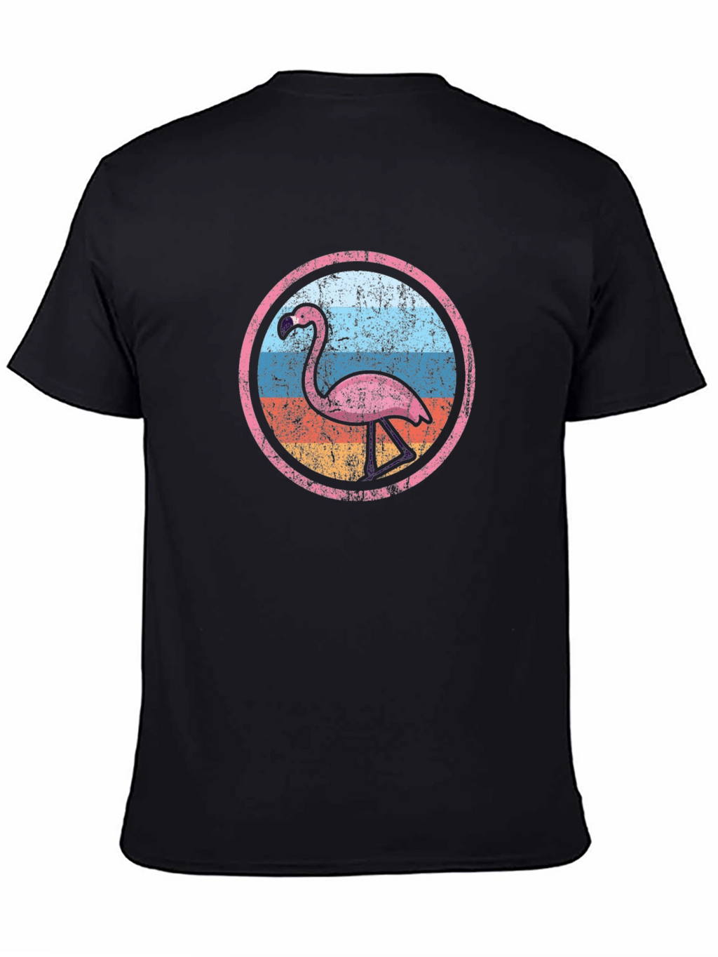 Retro Flamingo Circle Graphic Tee