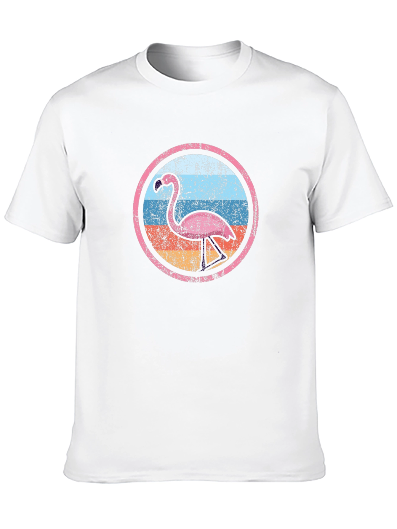 Retro Flamingo Circle Graphic Tee