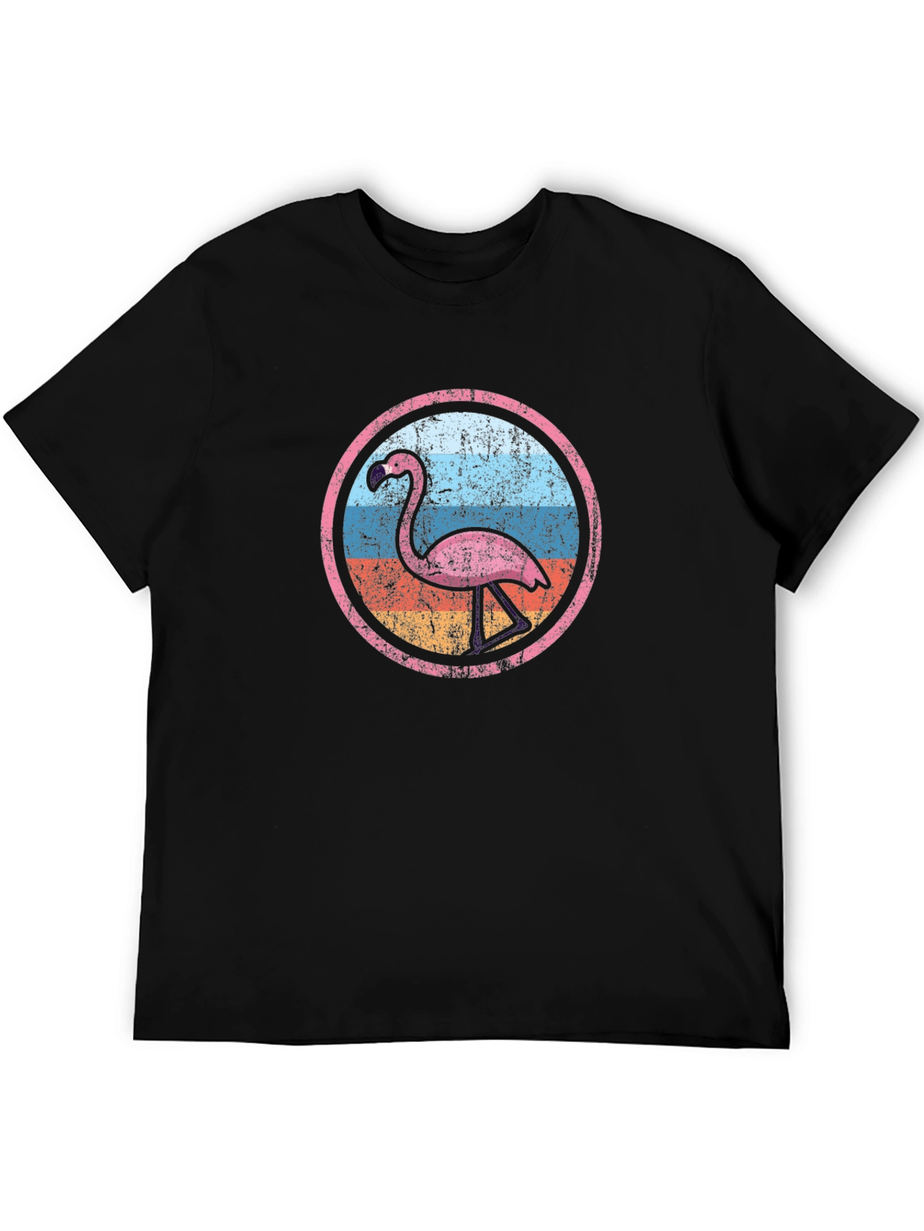 Retro Flamingo Circle Graphic Tee
