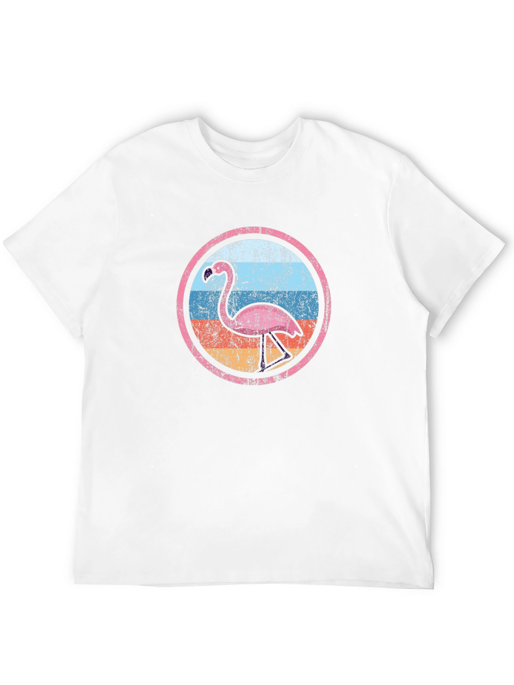 Retro Flamingo Circle Graphic Tee