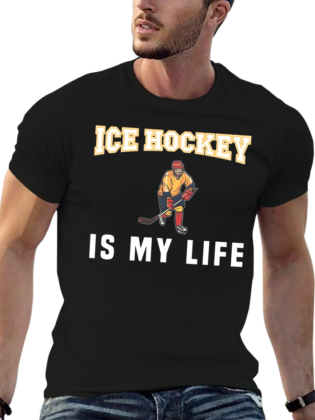 Ice Hockey is My Life Graphic Tee