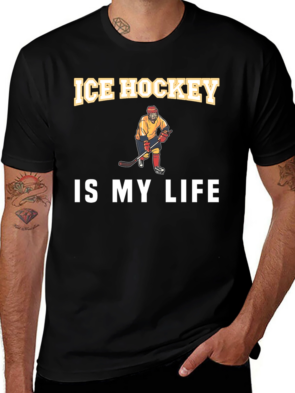 Ice Hockey is My Life Graphic Tee