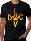Love Dog T-Shirt - Paw Print Graphic