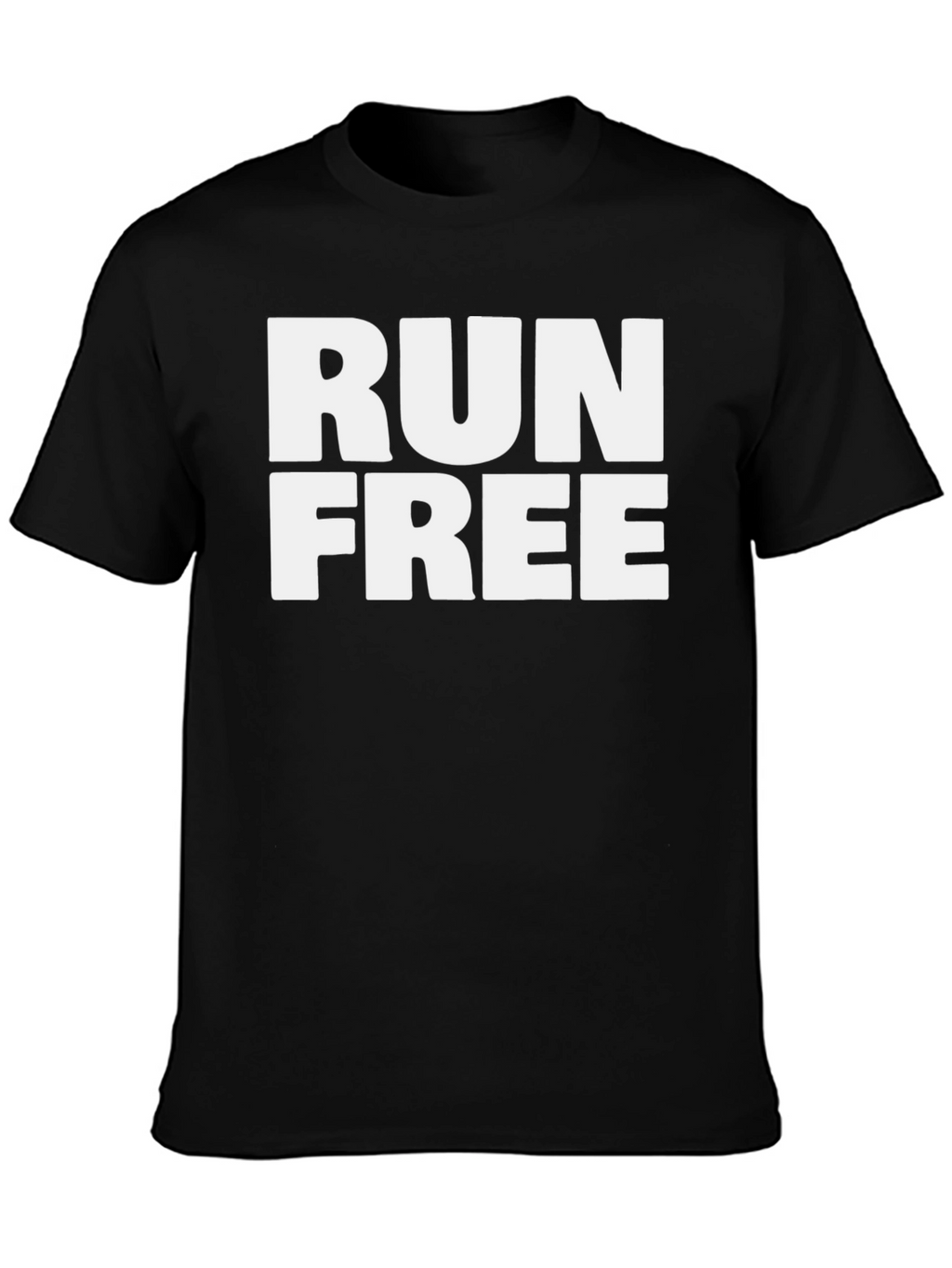Run Free Black Graphic T-Shirt