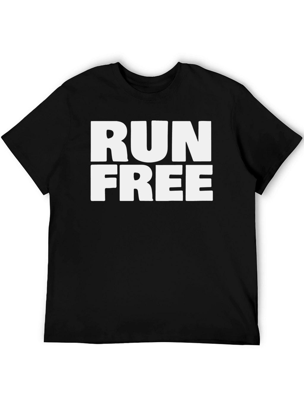 Run Free Black Graphic T-Shirt