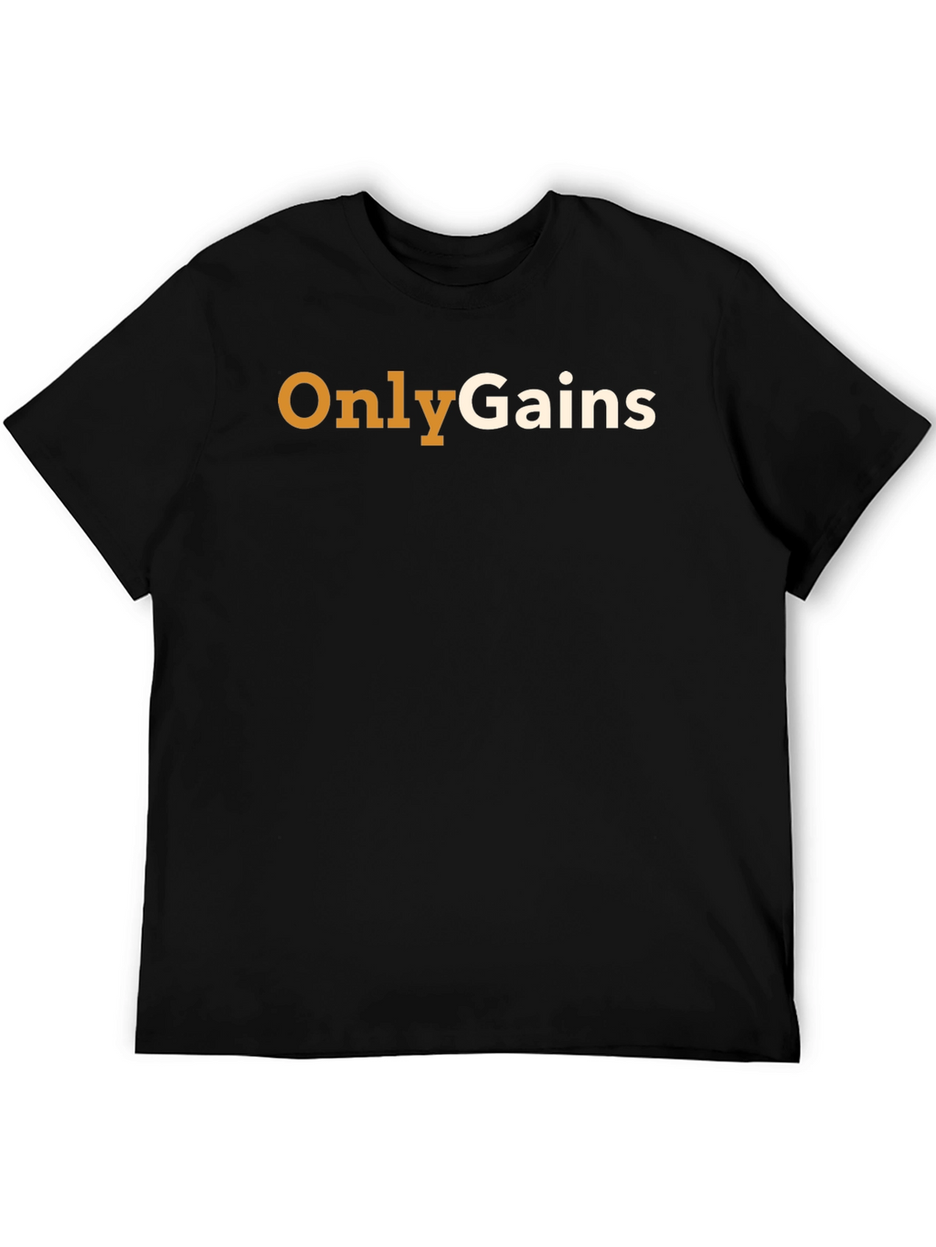 Only Gains Black Cotton T-Shirt