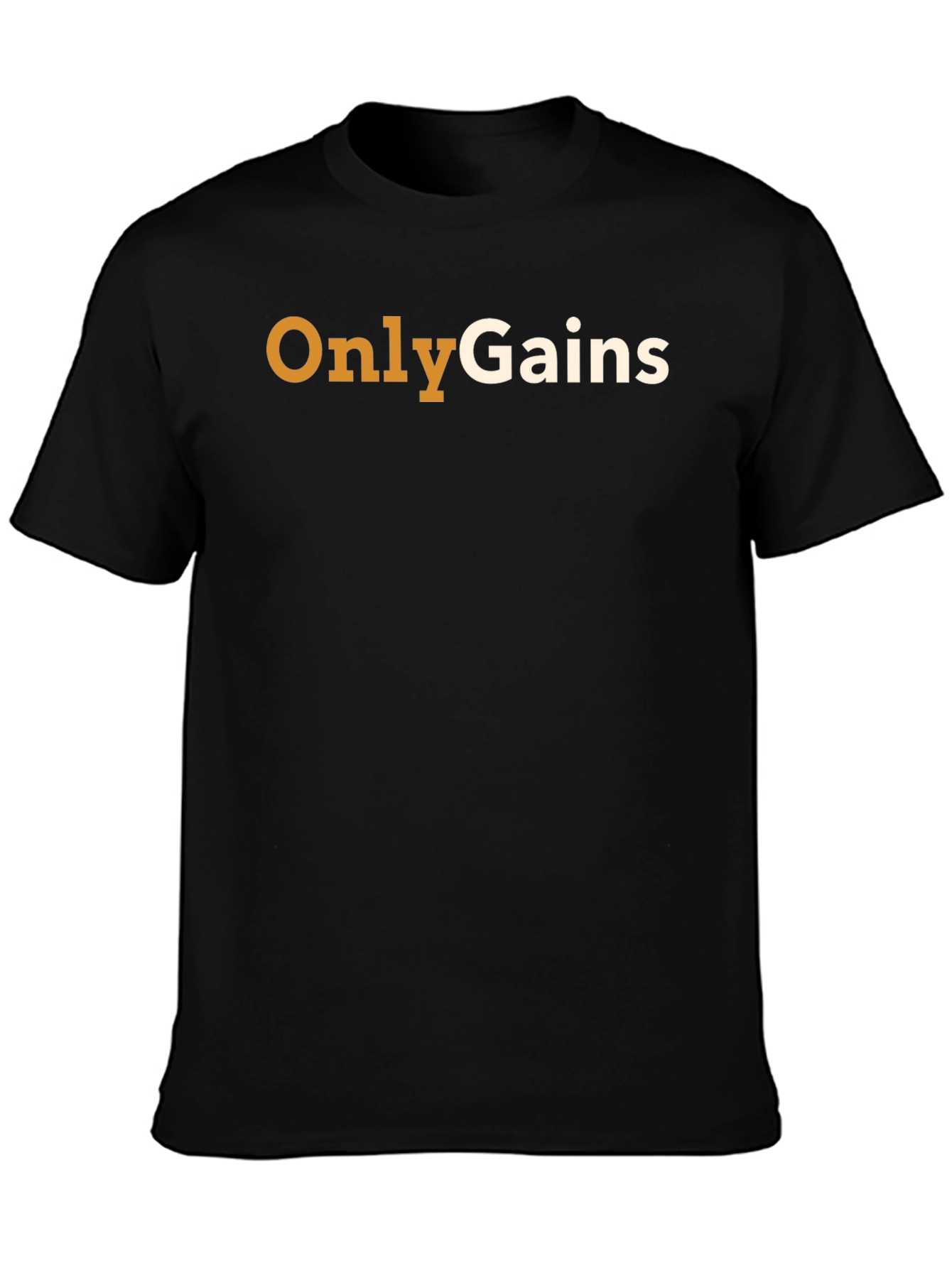 Only Gains Black Cotton T-Shirt