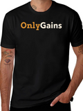 Only Gains Black Cotton T-Shirt