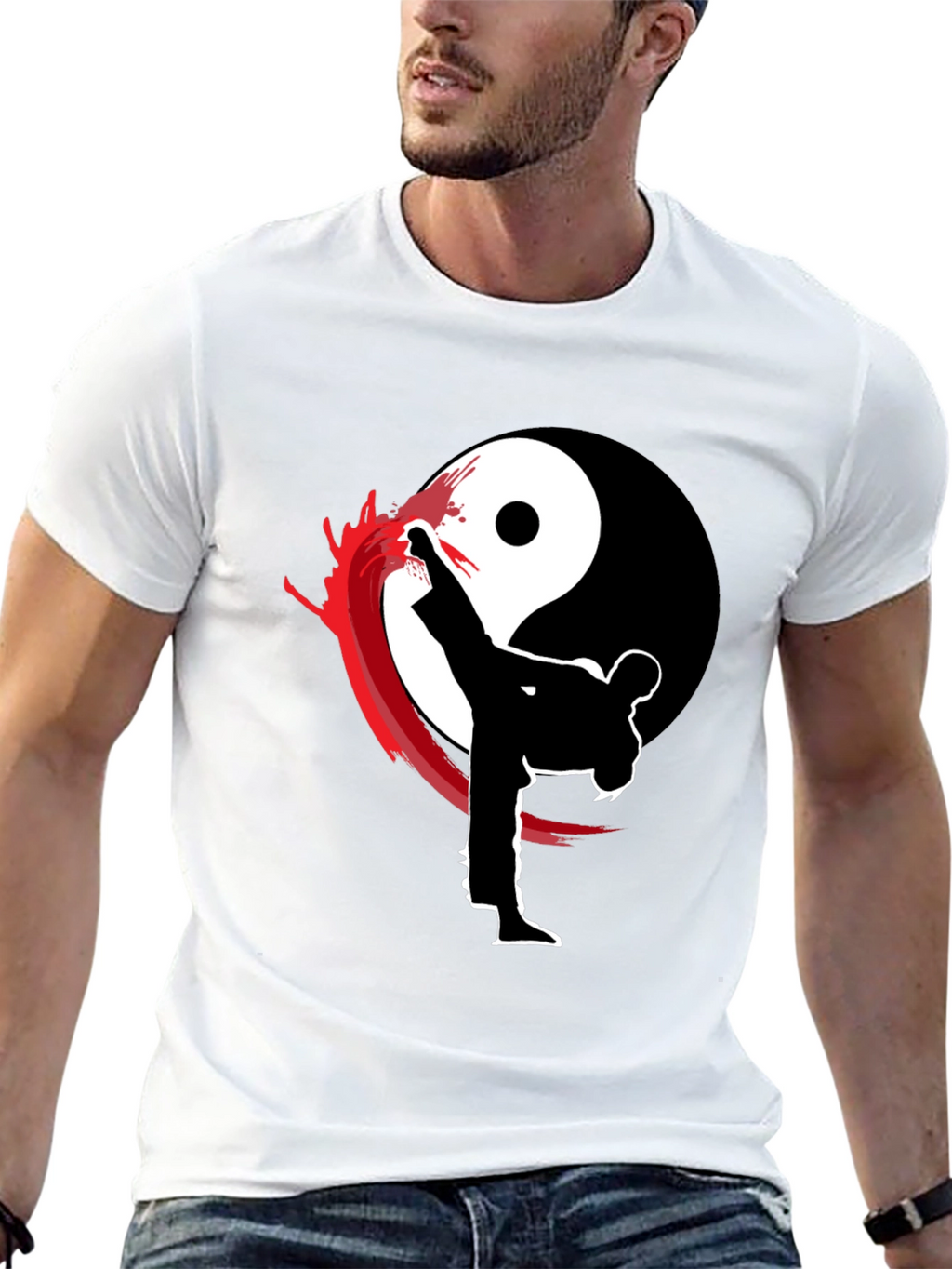 Yin Yang Martial Arts Graphic T-Shirt