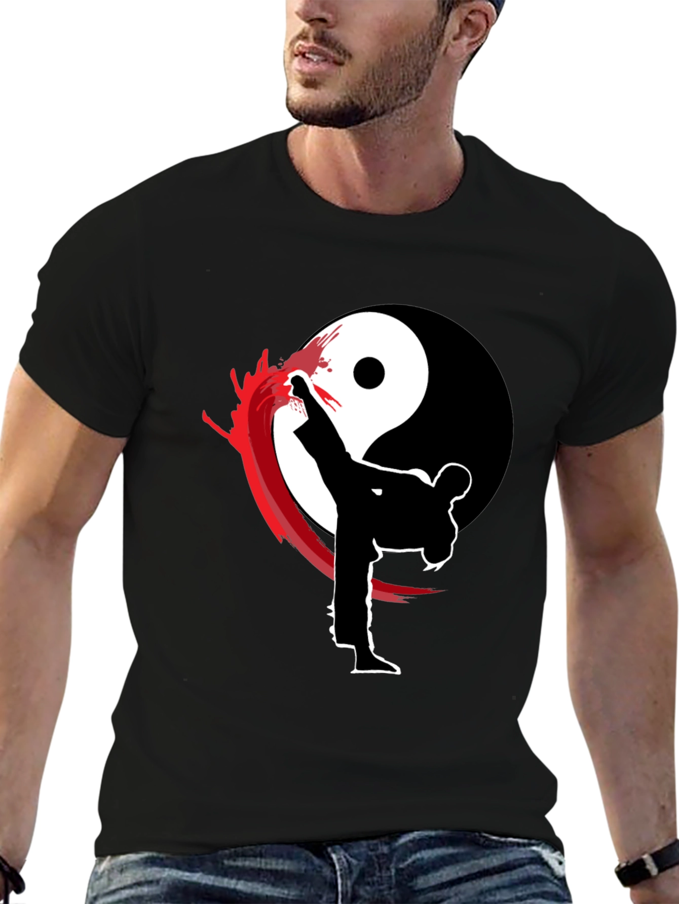 Yin Yang Martial Arts Graphic T-Shirt