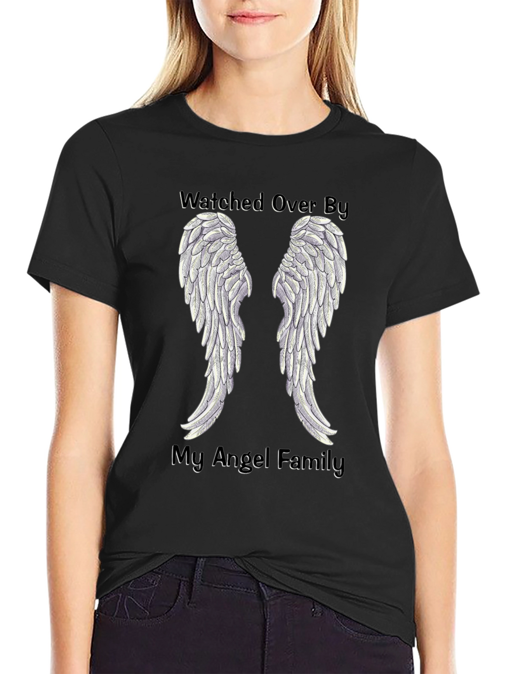 Watched Over By My Angel Family T-Shirt