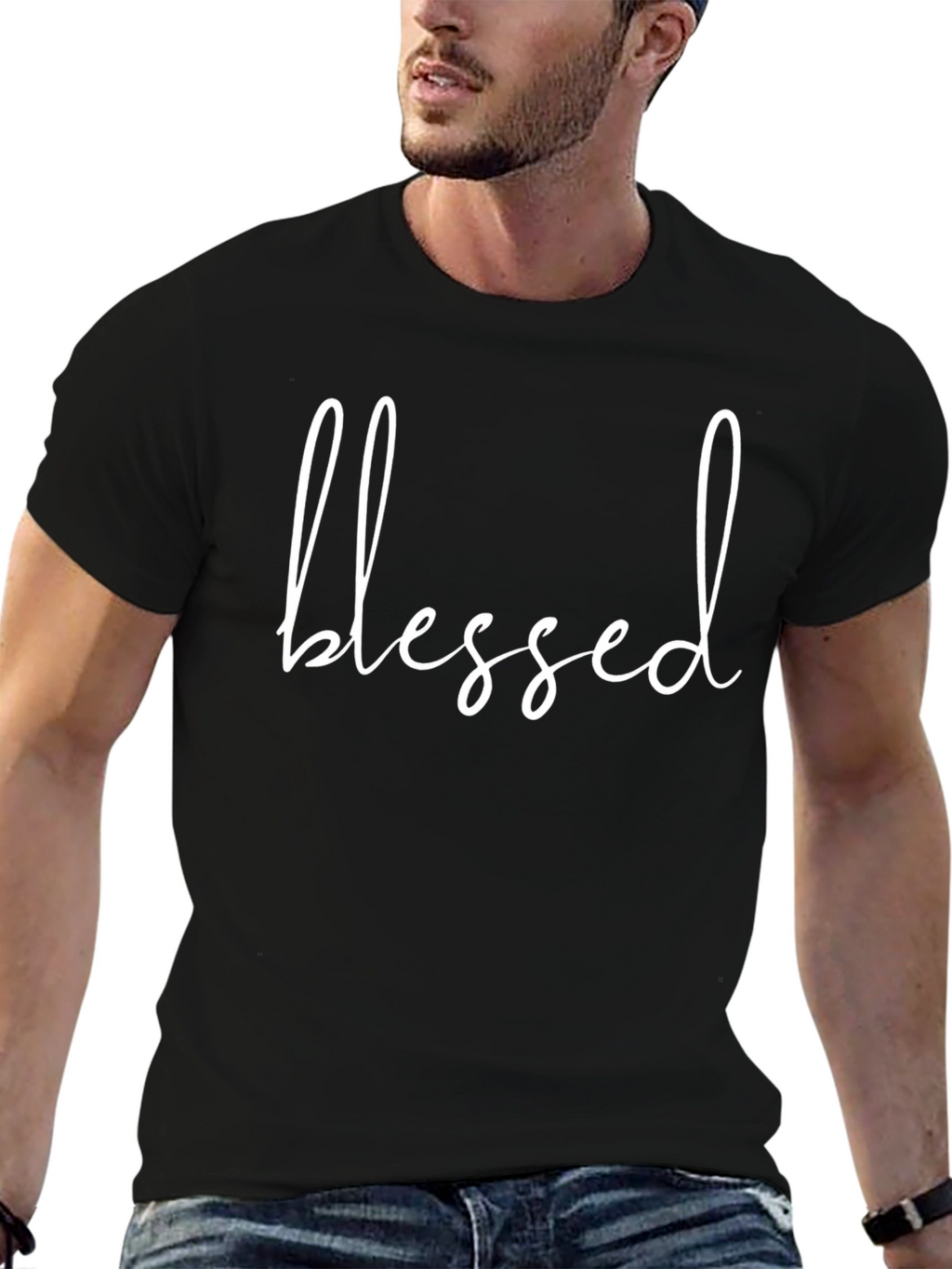 Blessed Black T-Shirt - Stylish Graphic Tee