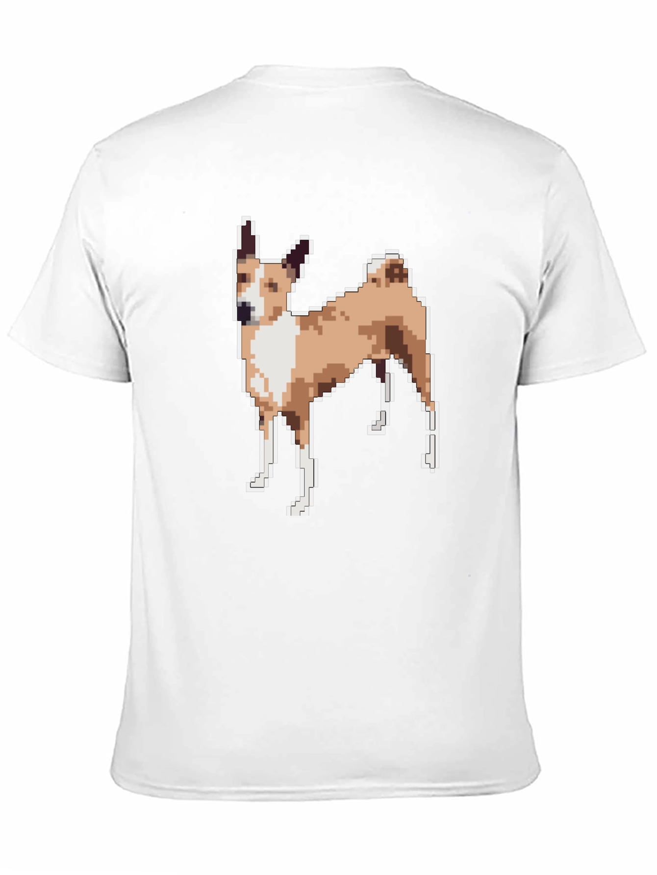 Pixelated Dog Graphic Tee - Black Unisex T-Shirt