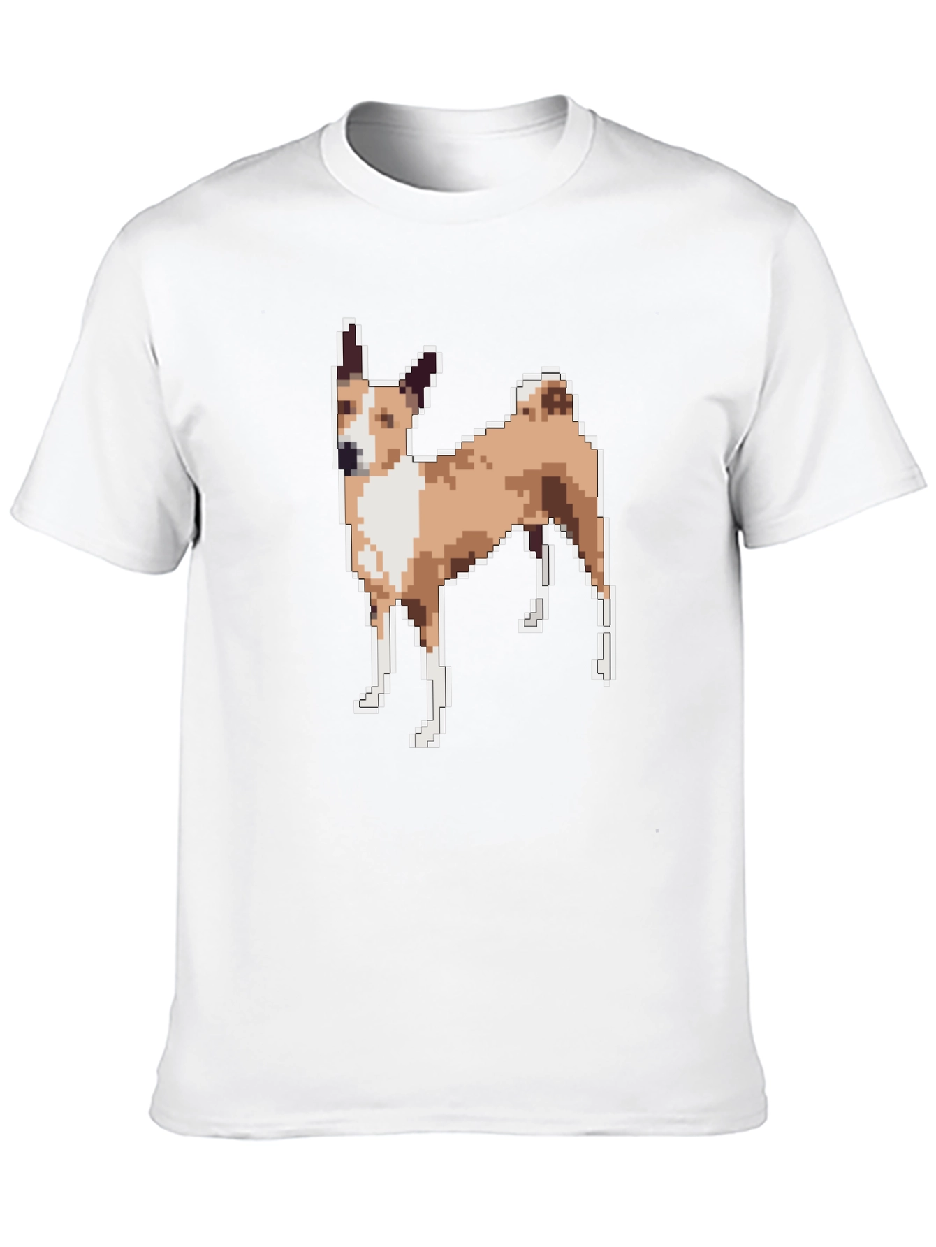Pixelated Dog Graphic Tee - Black Unisex T-Shirt