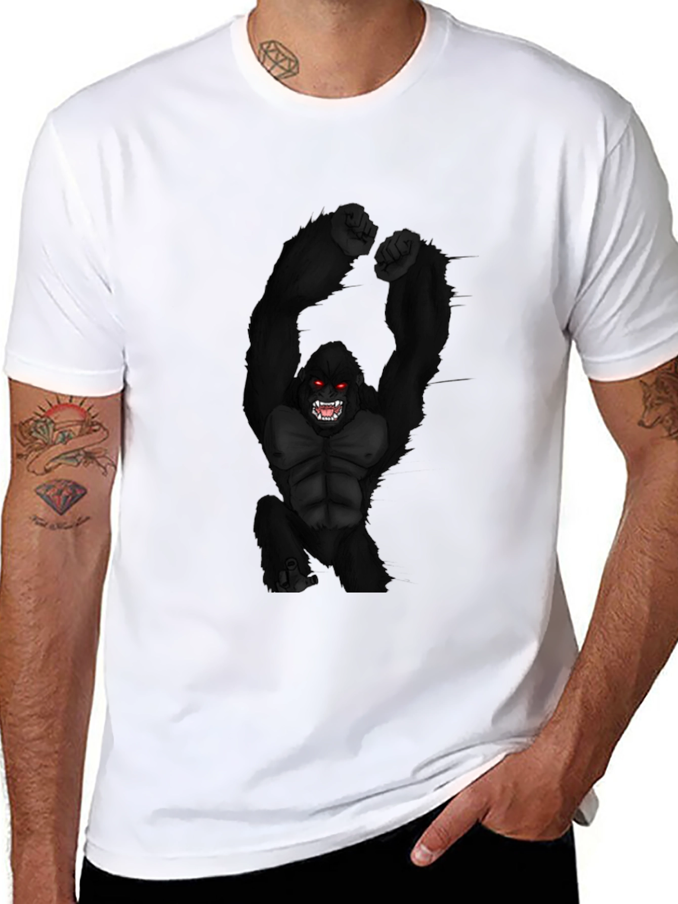 Primal Rage Gorilla Graphic Tee - Black