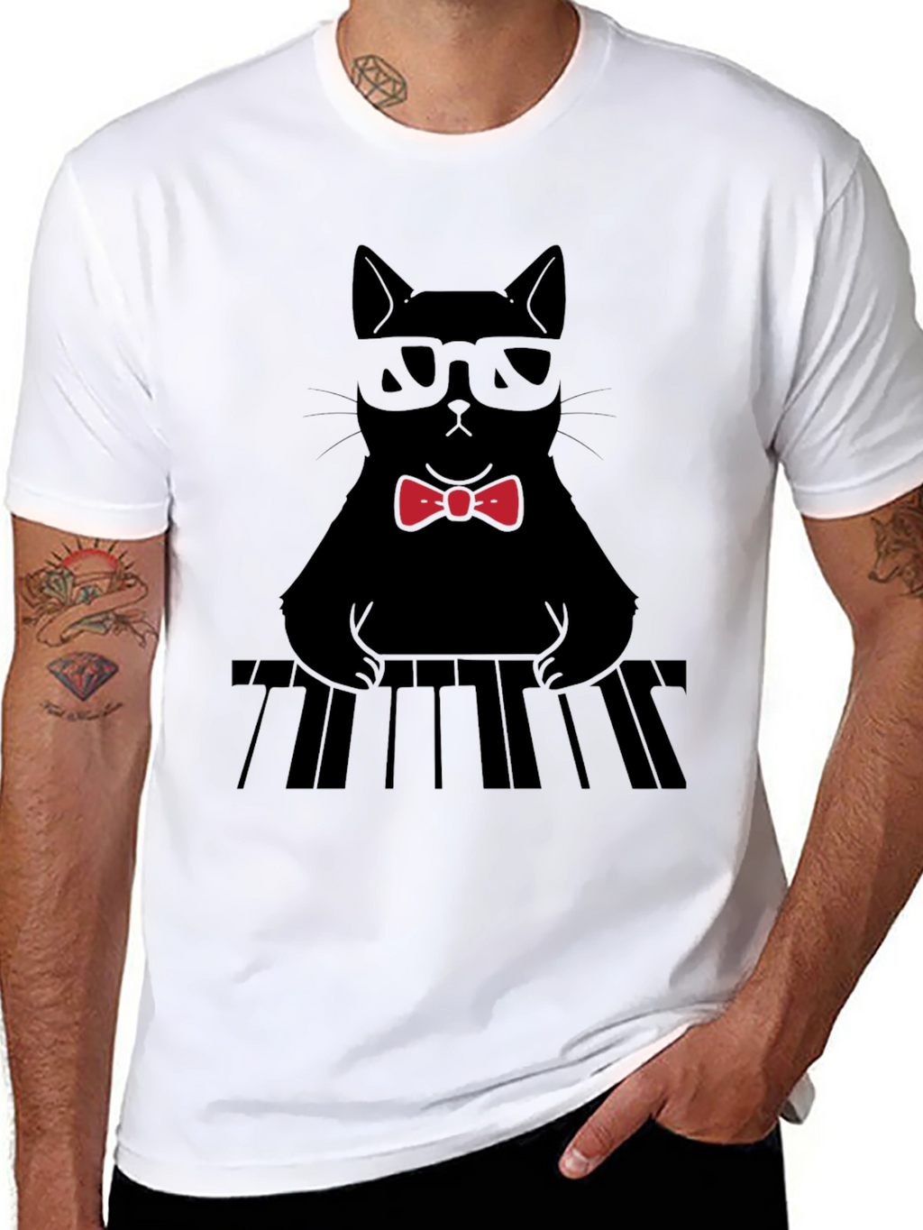 Cool Cat Musician T-Shirt