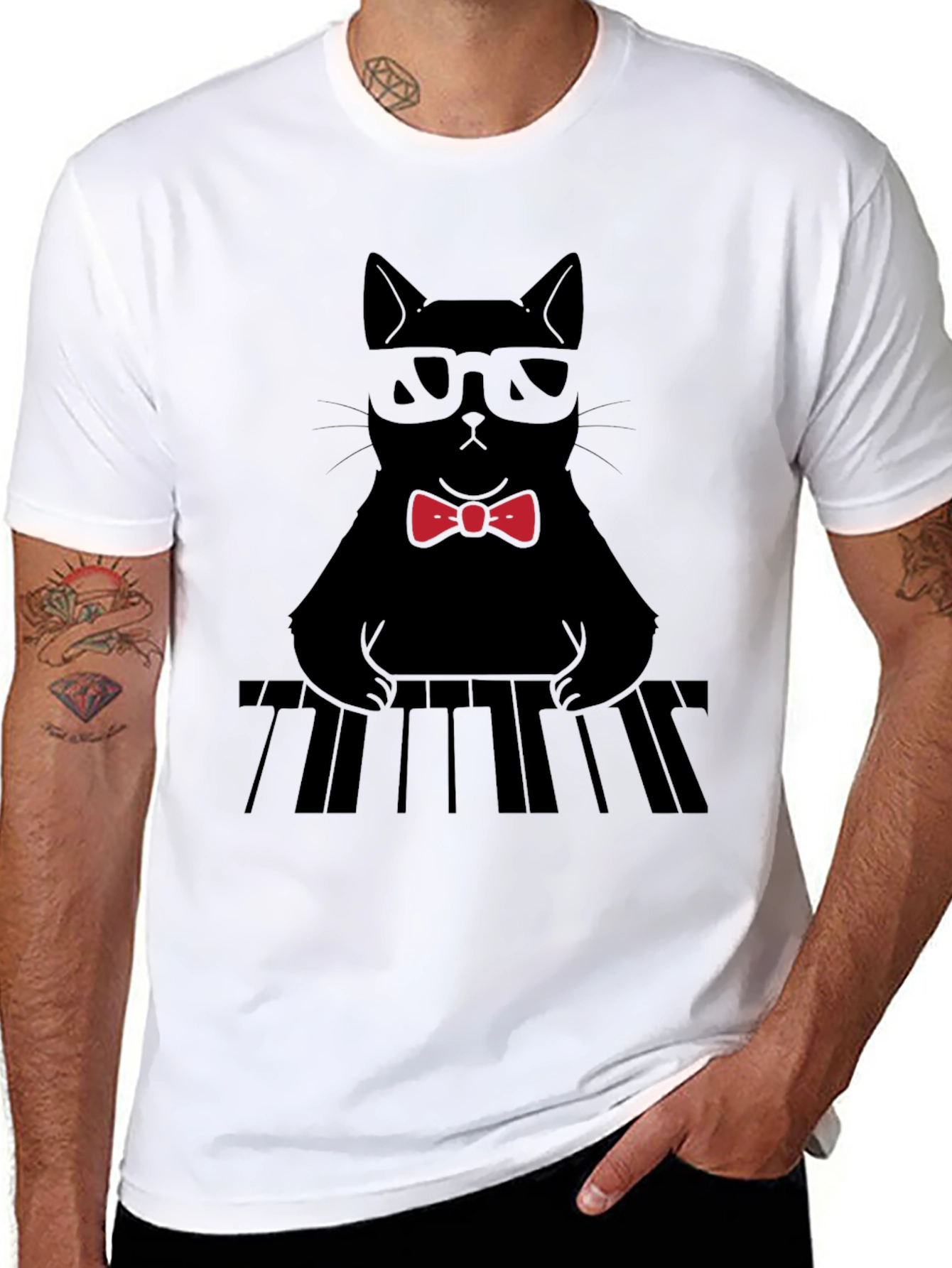 Cool Cat Musician T-Shirt