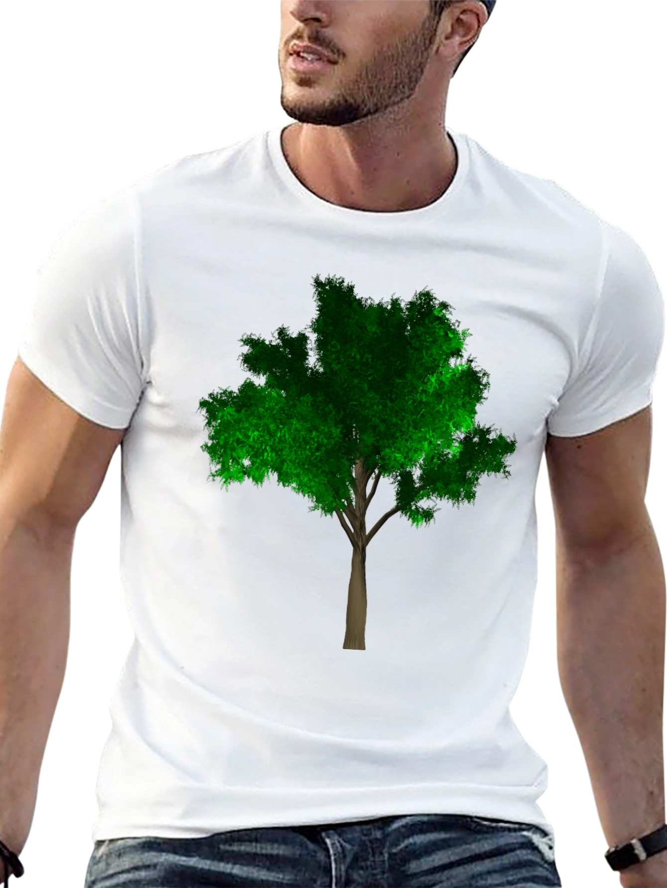 Nature Lover Tree Graphic Black T-Shirt