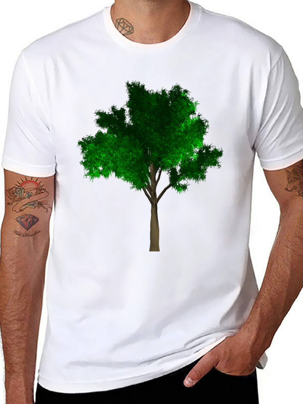Nature Lover Tree Graphic Black T-Shirt