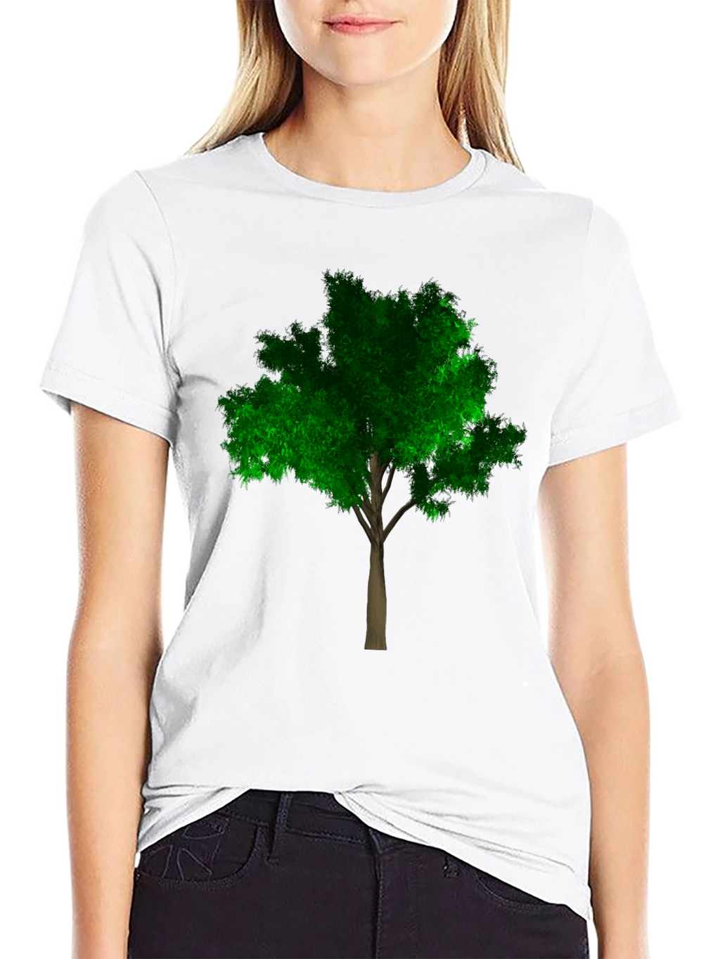 Nature Lover Tree Graphic Black T-Shirt
