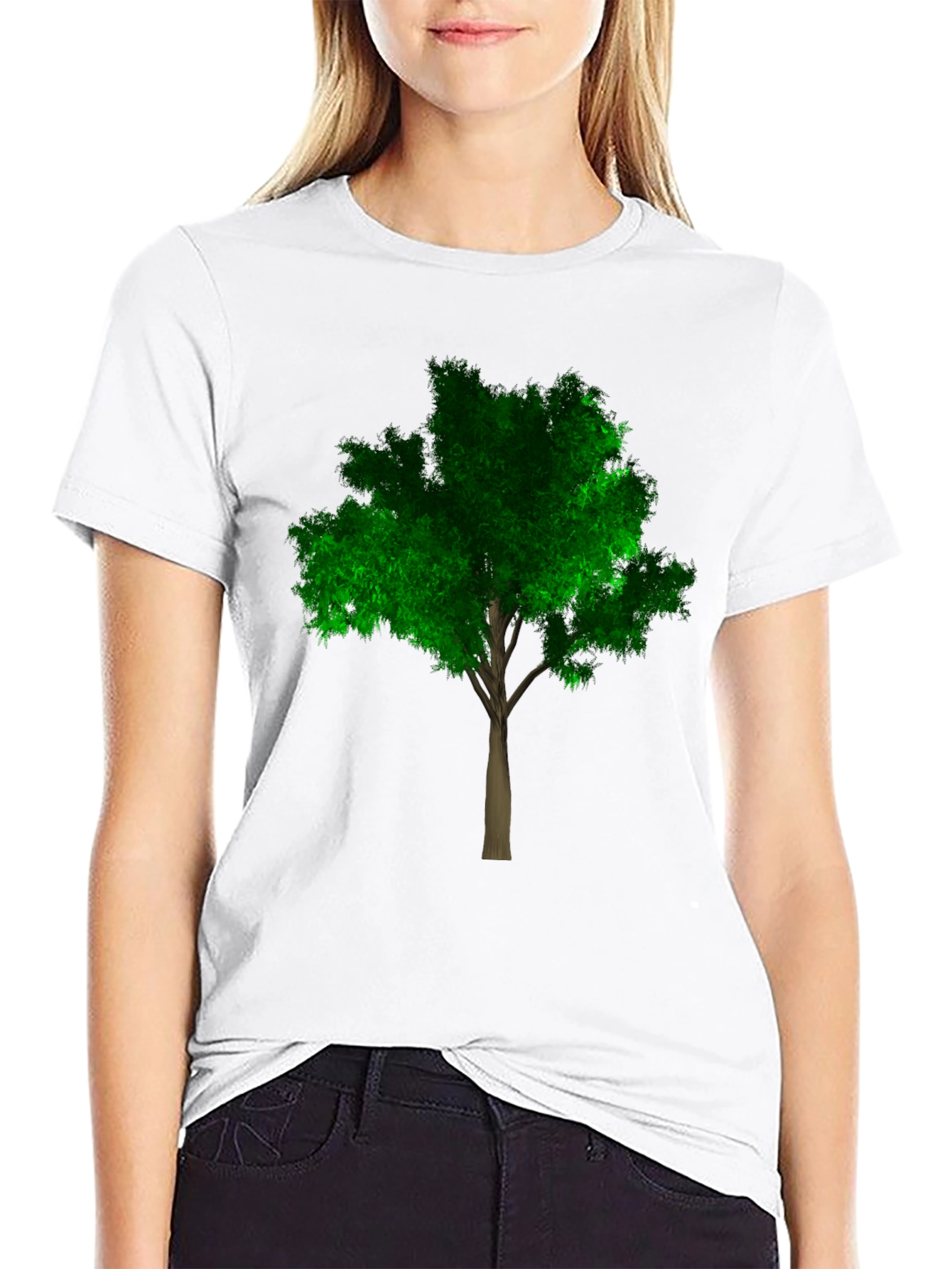 Nature Lover Tree Graphic Black T-Shirt