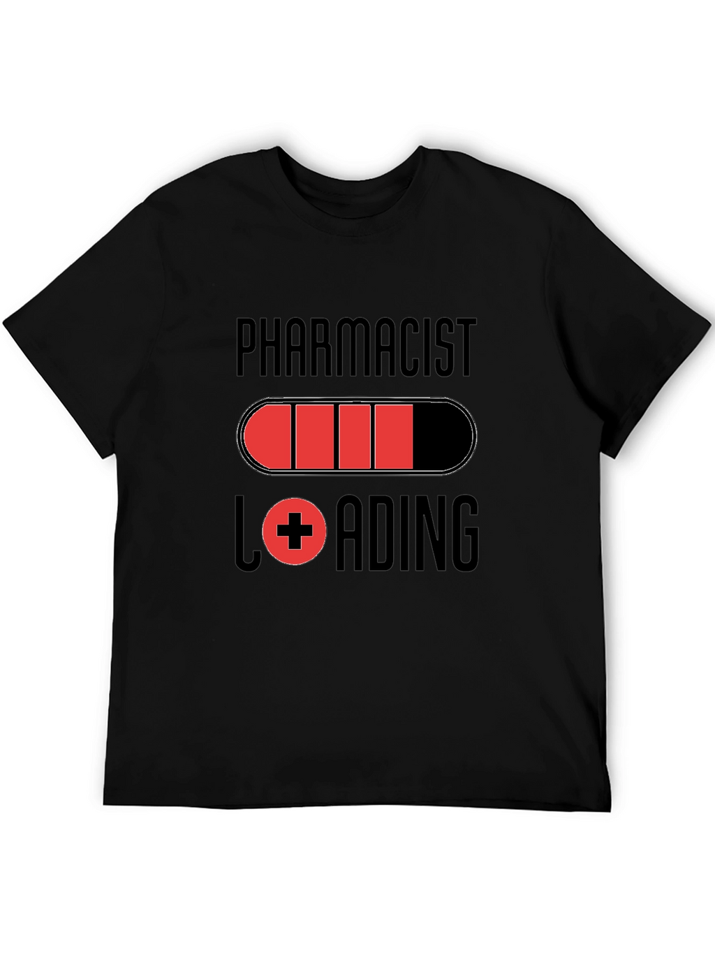 Pharmacist Loading Graphic T-Shirt - Black Cotton Tee