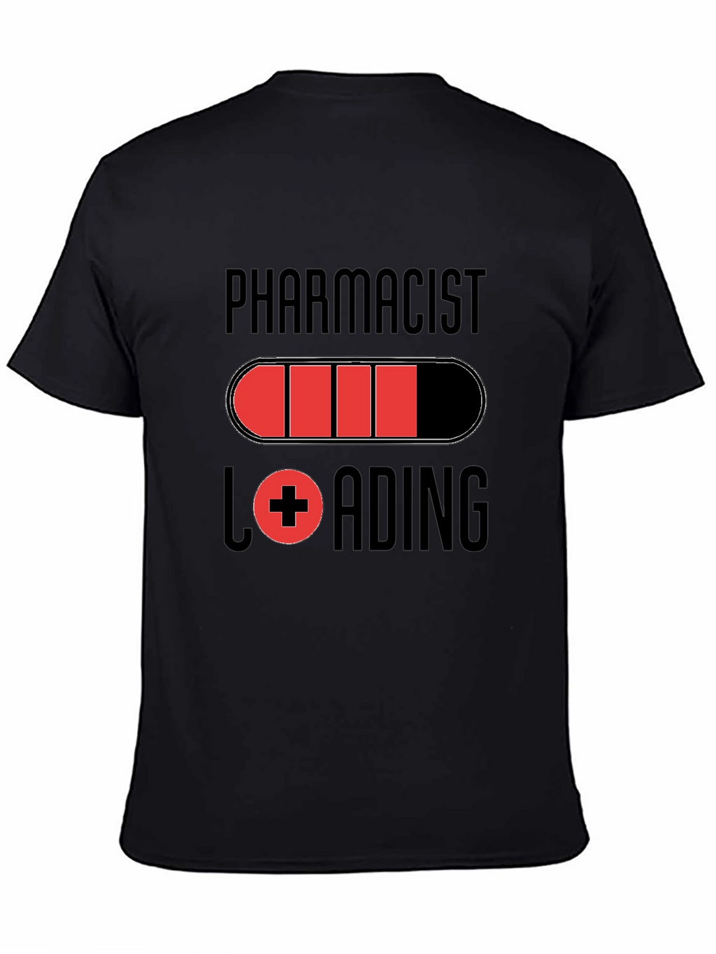 Pharmacist Loading Graphic T-Shirt - Black Cotton Tee