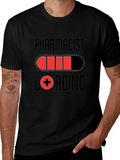 Pharmacist Loading Graphic T-Shirt - Black Cotton Tee