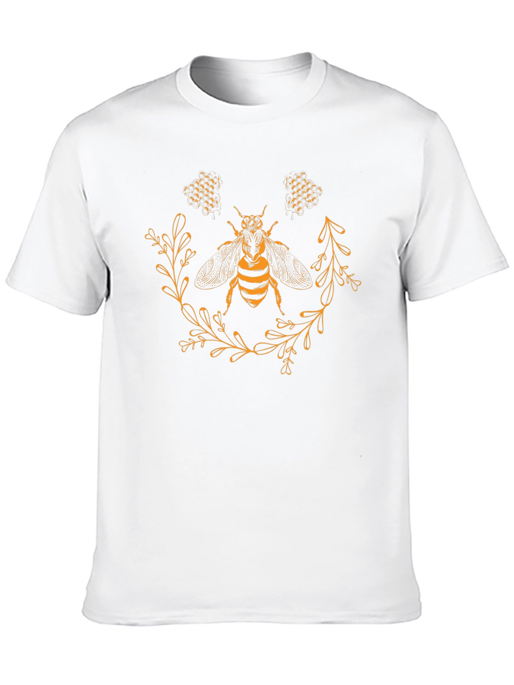 Bee Graphic Tee - Black Cotton Casual T-Shirt