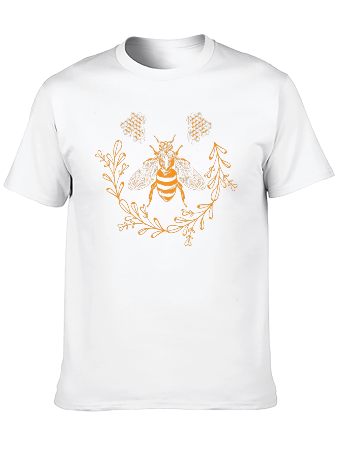 Bee Graphic Tee - Black Cotton Casual T-Shirt