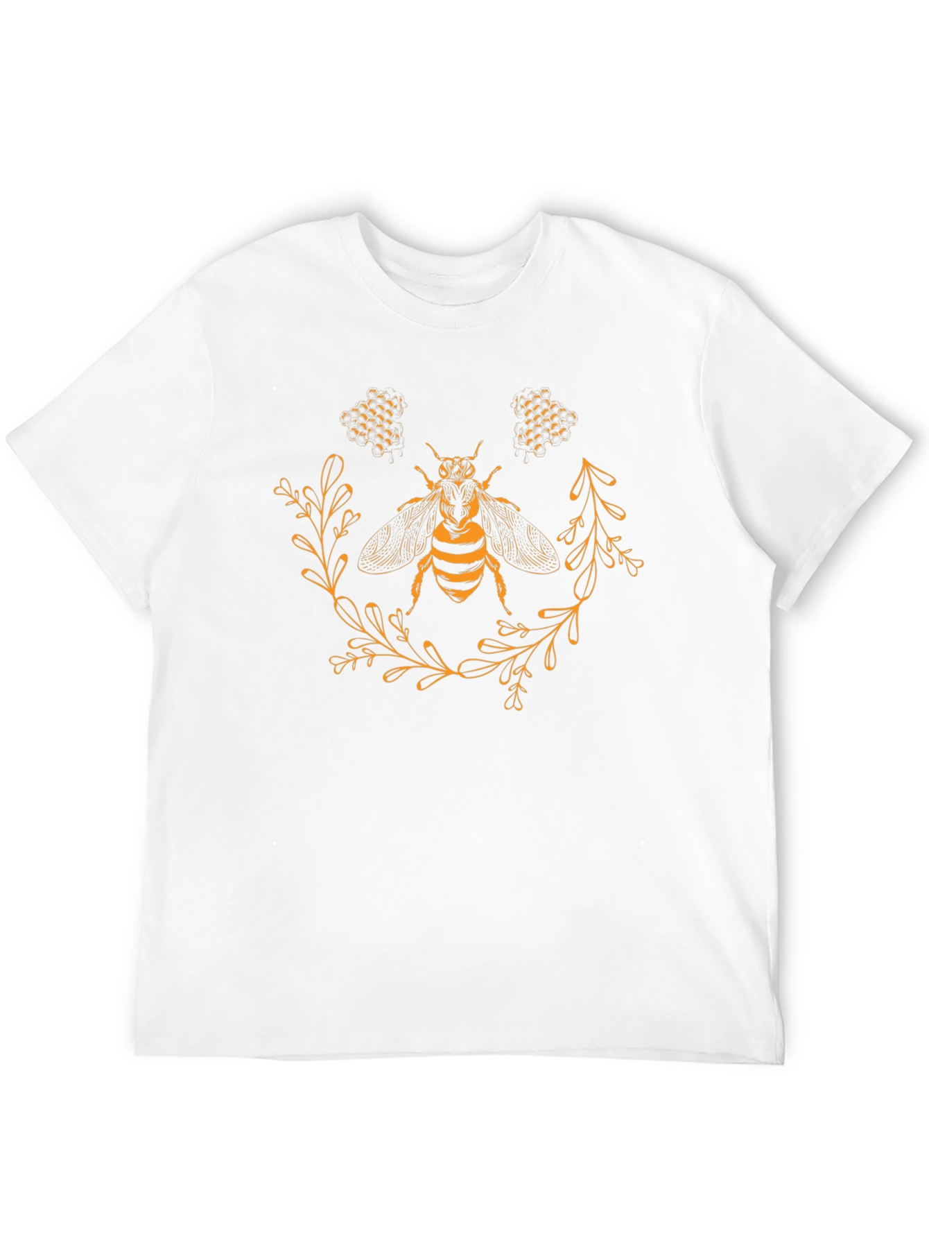 Bee Graphic Tee - Black Cotton Casual T-Shirt