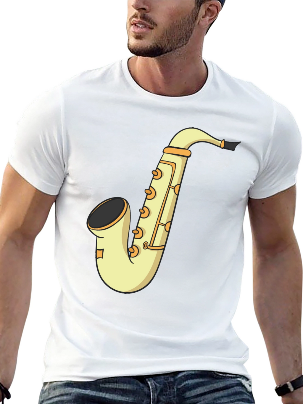 Saxophone Graphic T-Shirt - Musical Instrument Tee