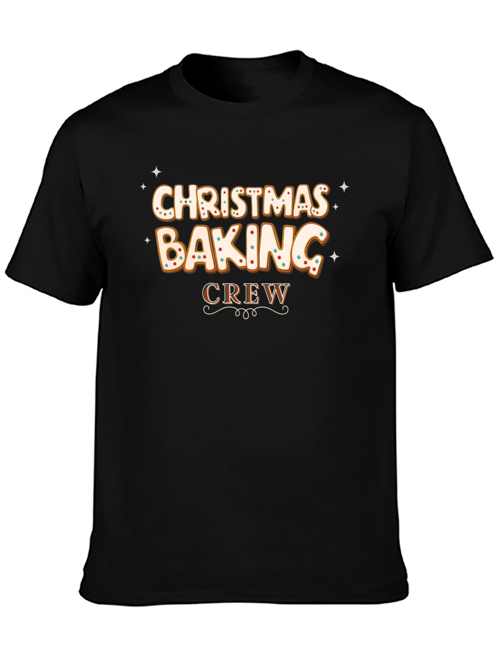 Christmas Baking Crew Black T-Shirt