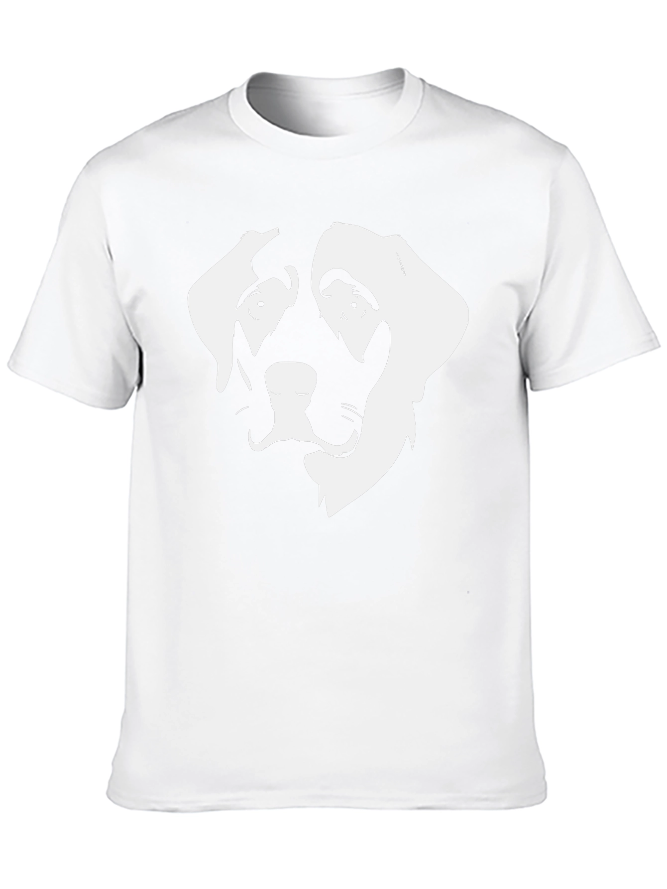 Dog Face Graphic Tee - Black Cotton T-Shirt