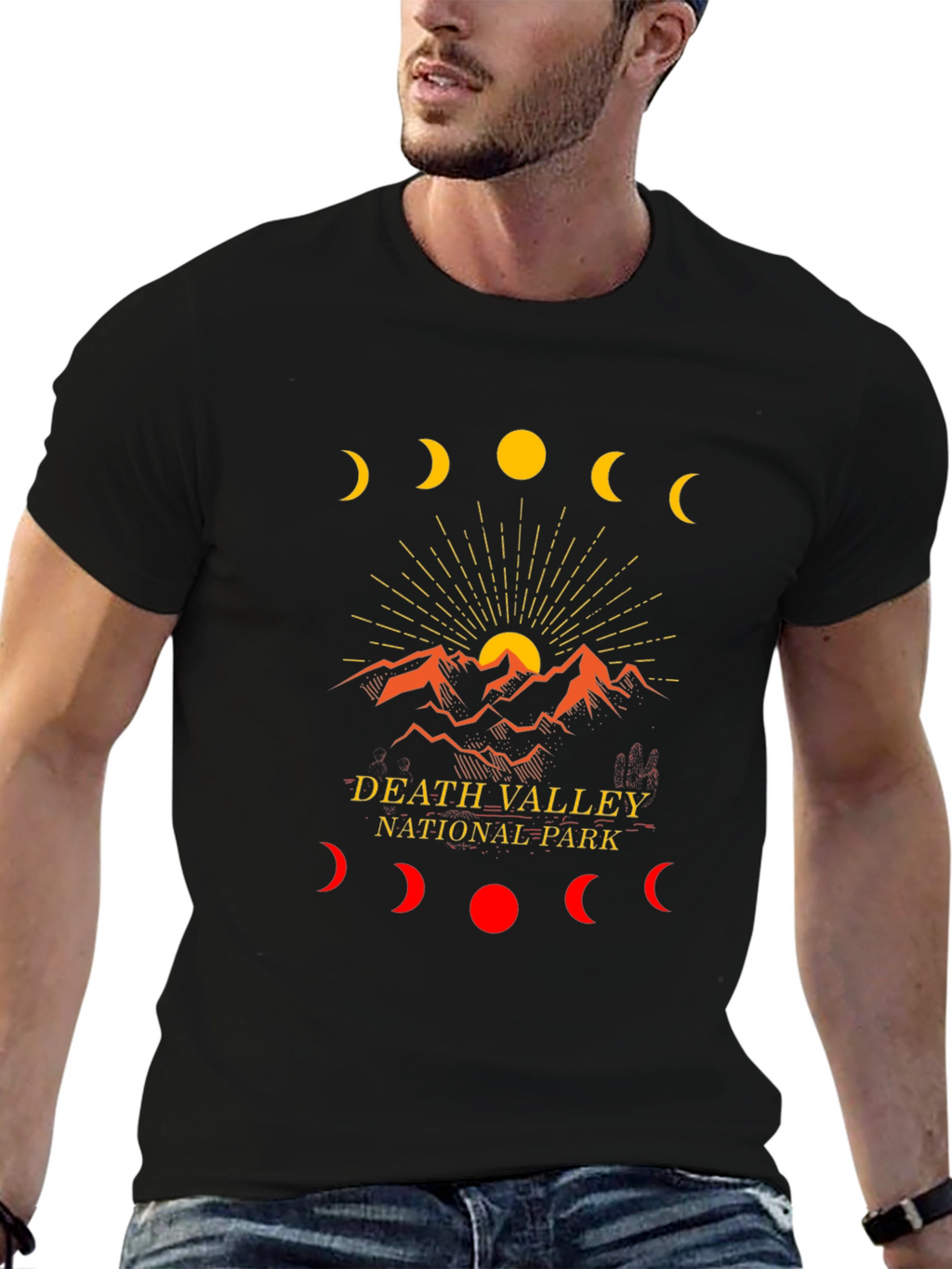 Death Valley National Park Moon Phase Graphic Tee