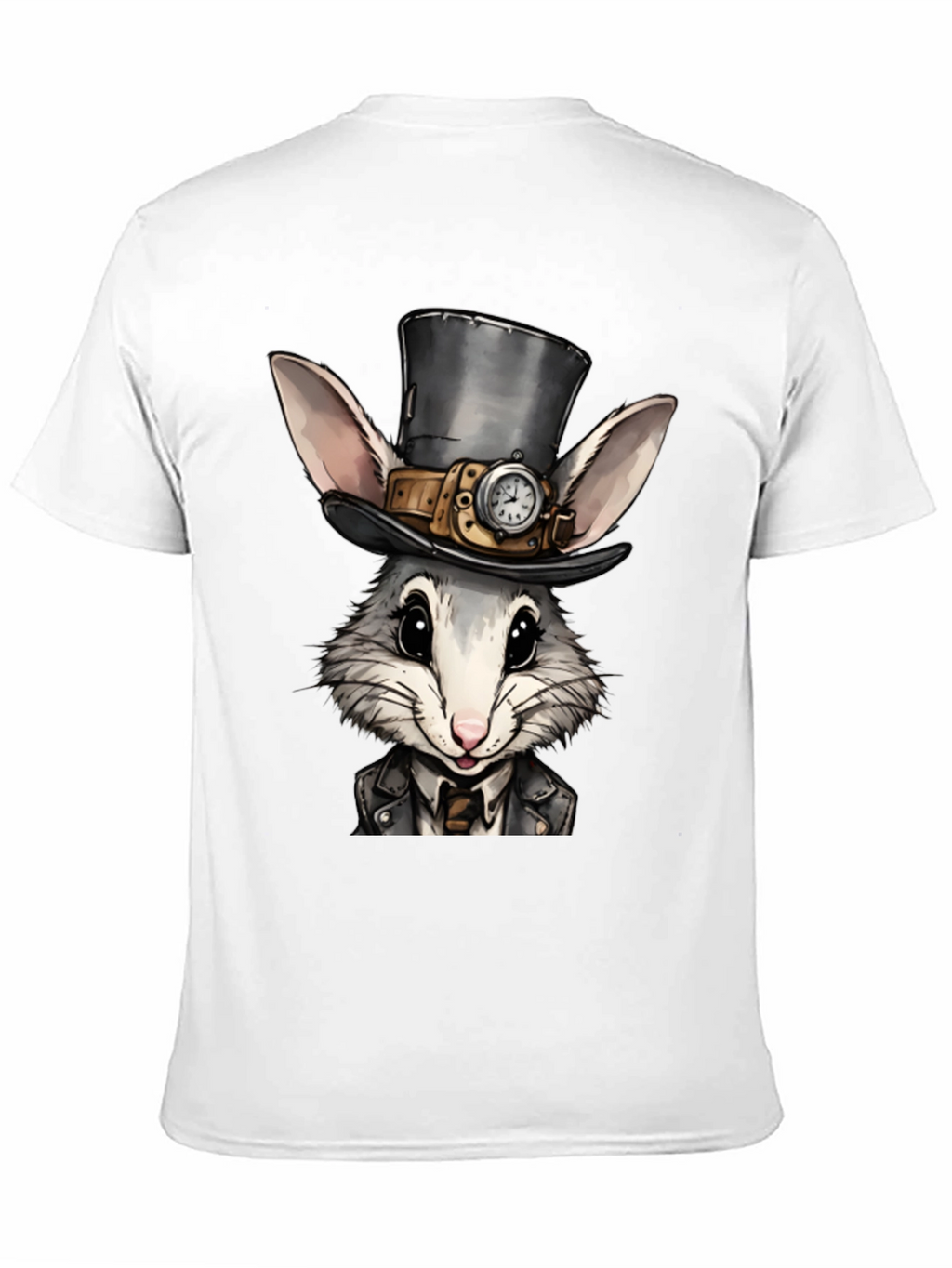 Steampunk Rabbit Tee - Whimsical Gear Design