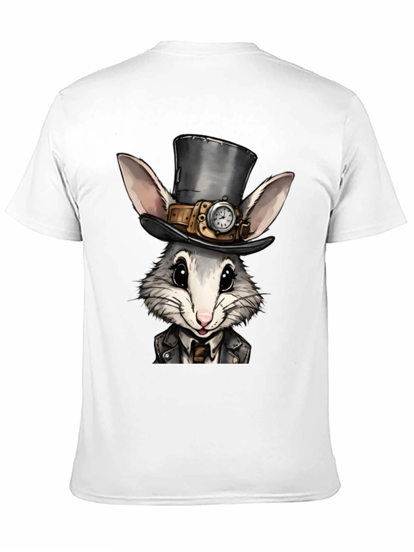 Steampunk Rabbit Tee - Whimsical Gear Design