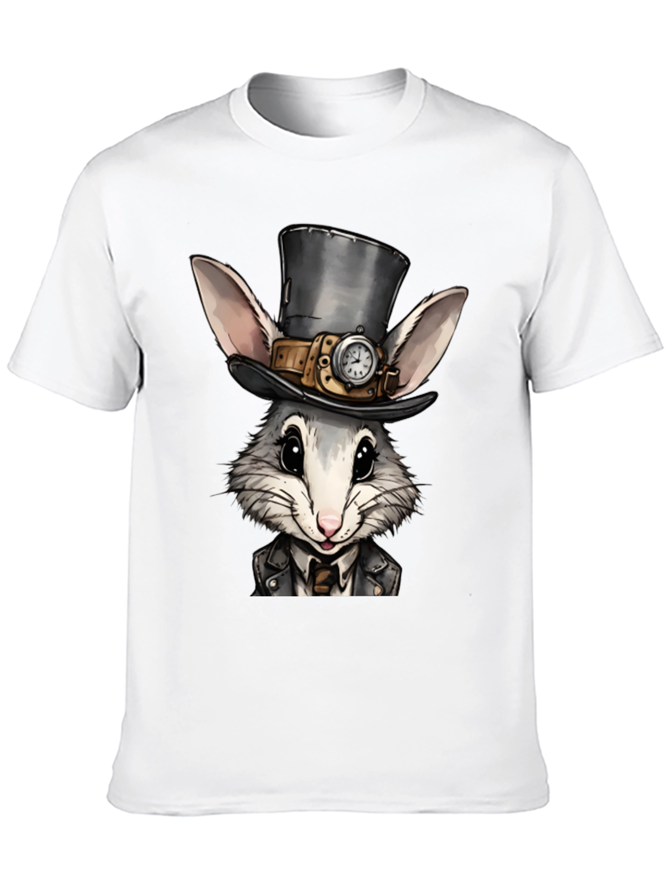Steampunk Rabbit Tee - Whimsical Gear Design